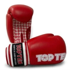 TOP TEN Fight Boxing Gloves Red 10oz