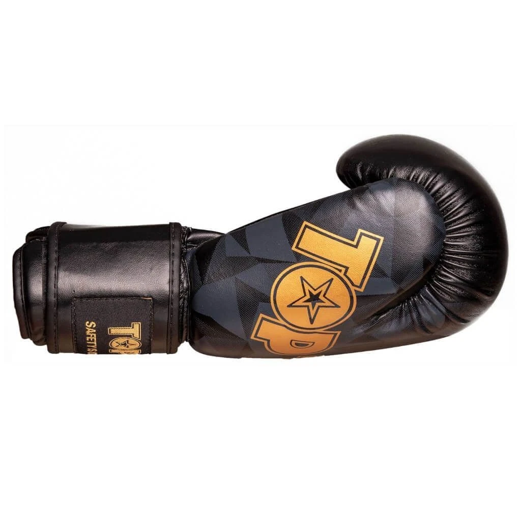 TOP TEN PRISM Boxing Gloves Black/Gold - Image 2